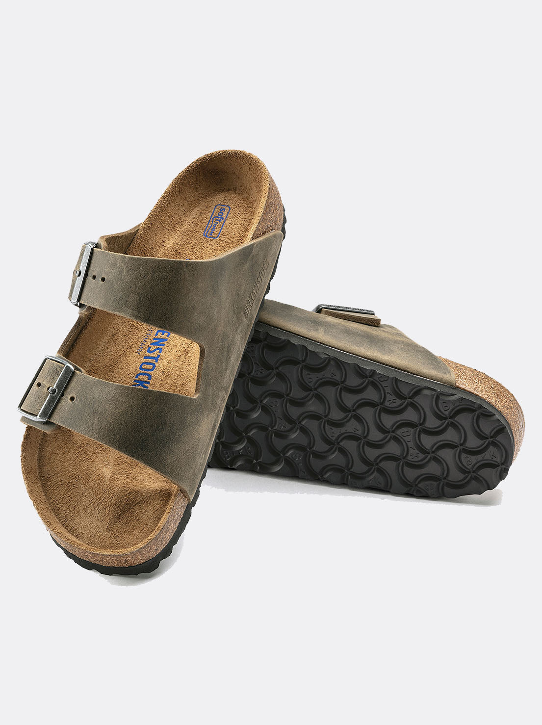 Birkenstock - Arizona - SFB Oiled Leather - Faded Khaki - Regular