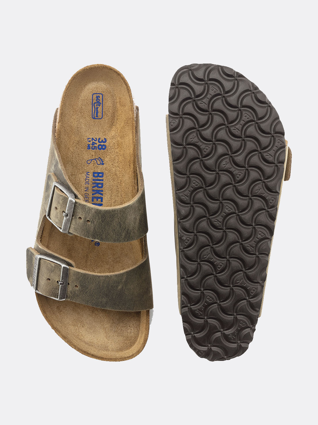 Birkenstock - Arizona - SFB Oiled Leather - Faded Khaki - Regular