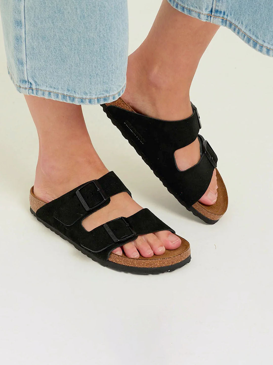 Birkenstock - Arizona - Suede SFB - Black - Narrow