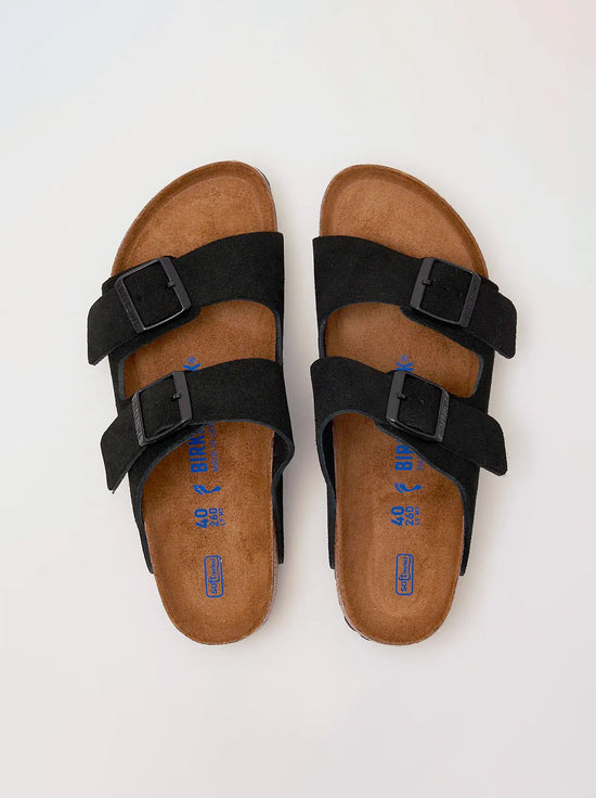 Birkenstock - Arizona - Suede SFB - Black - Narrow