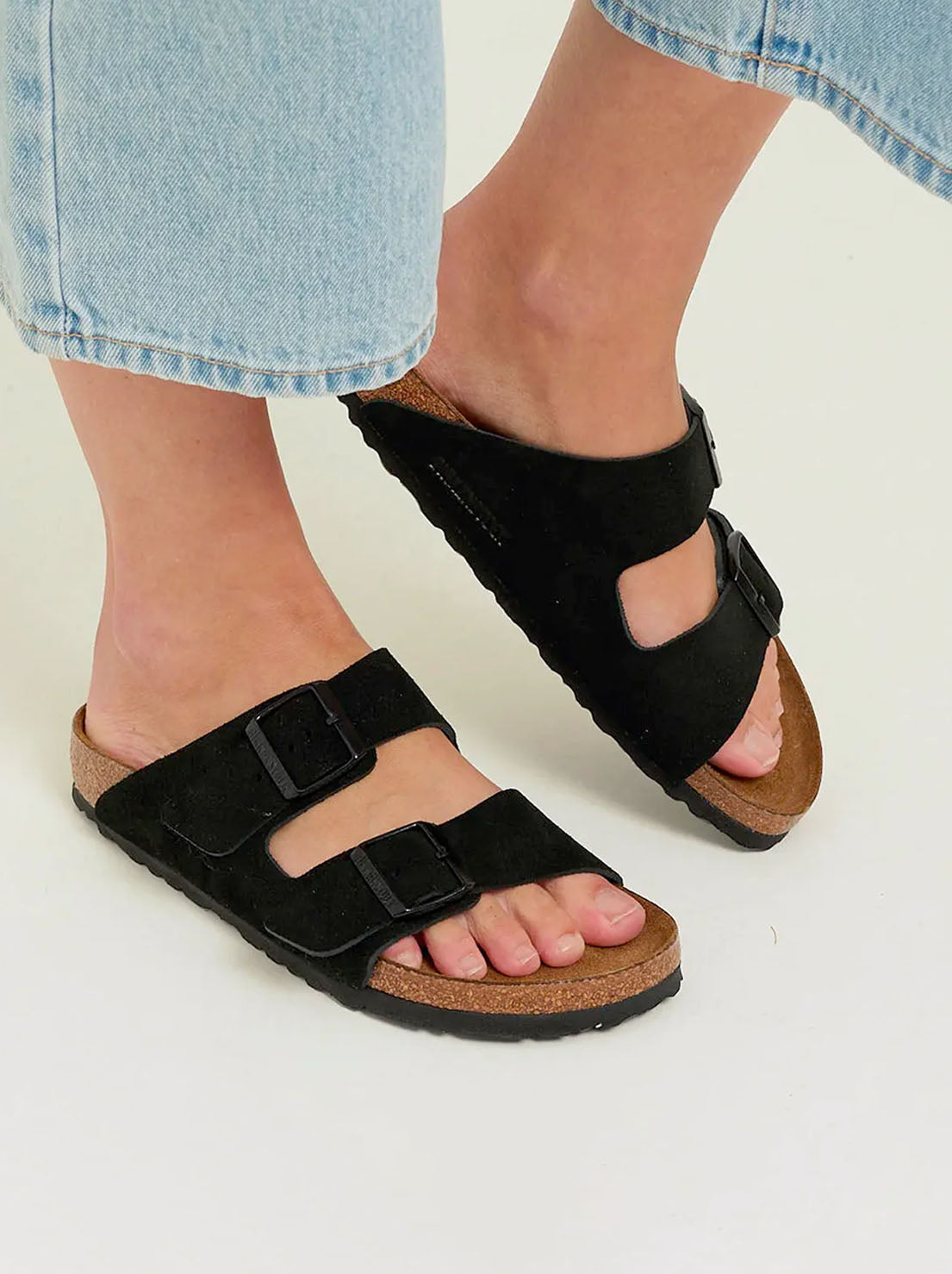 Birkenstock - Arizona - Suede SFB - Black - Regular