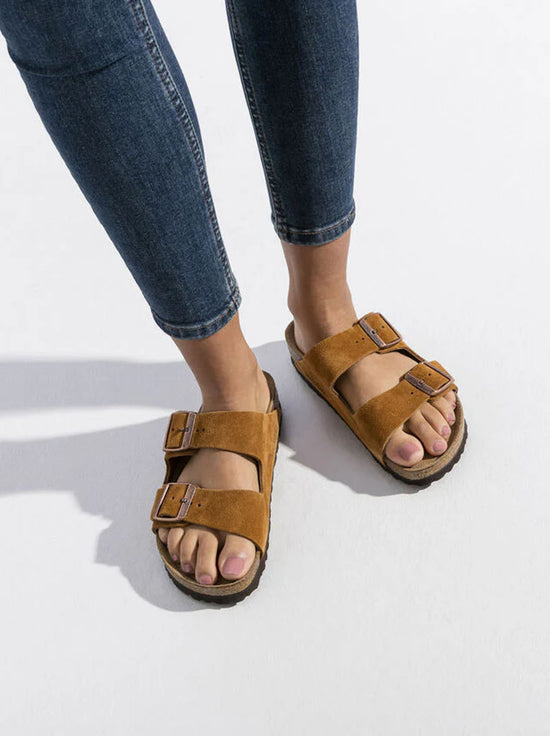 Birkenstock - Arizona - Suede SFB - Mink - Narrow