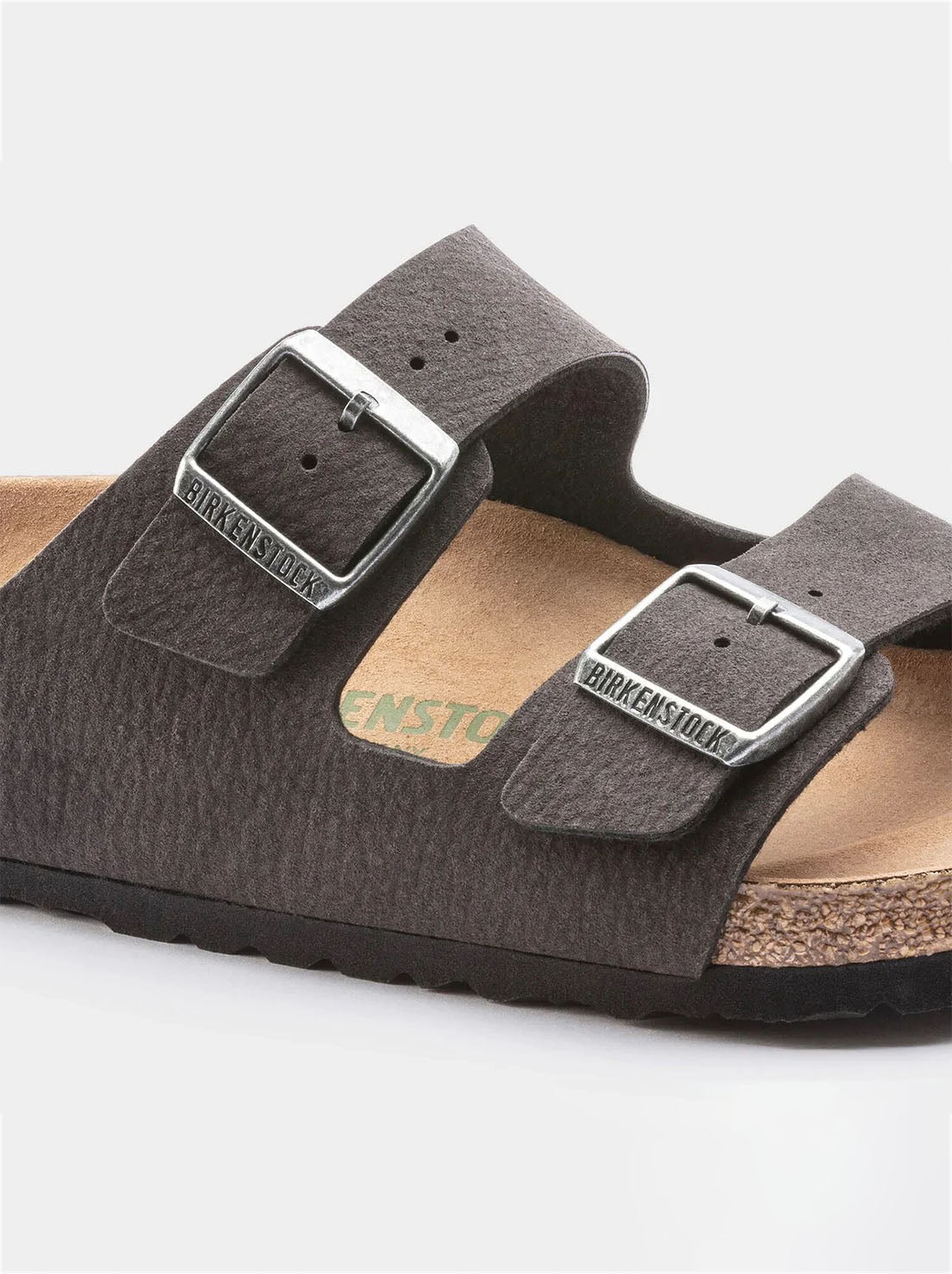 Birkenstock - Arizona - Vegan Birkibuc - Desert Dust Black - Narrow