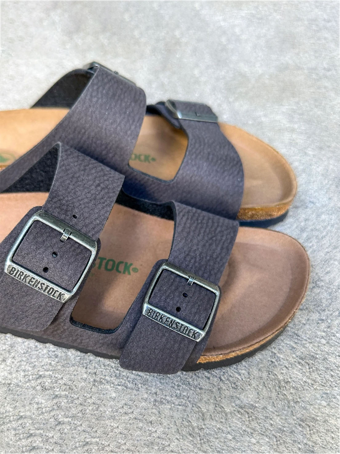 Birkenstock - Arizona - Vegan Birkibuc - Desert Dust Black - Regular