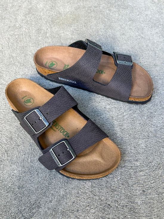 Birkenstock - Arizona - Vegan Birkibuc - Desert Dust Black - Regular