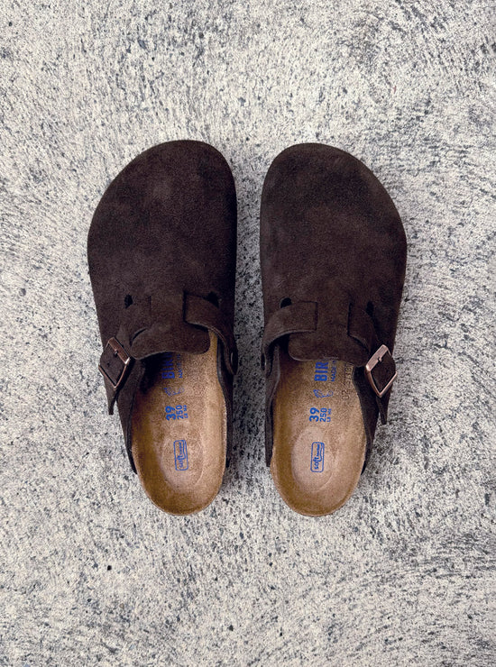 Birkenstock - Boston - Suede SFB - Mocca - Regular