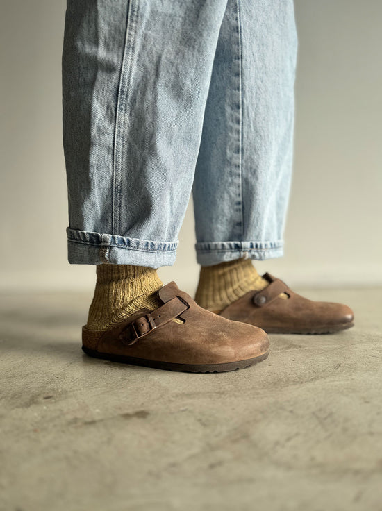 Birkenstock - Boston - Oiled Leather - Habana - Narrow – Abicus