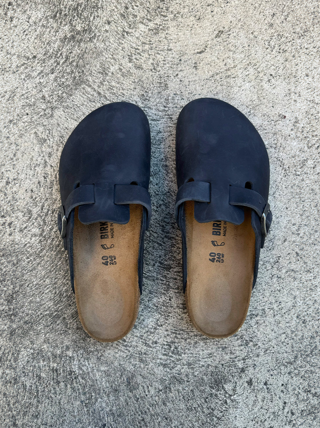 Birkenstock - Boston - Oiled Leather - Black - Regular