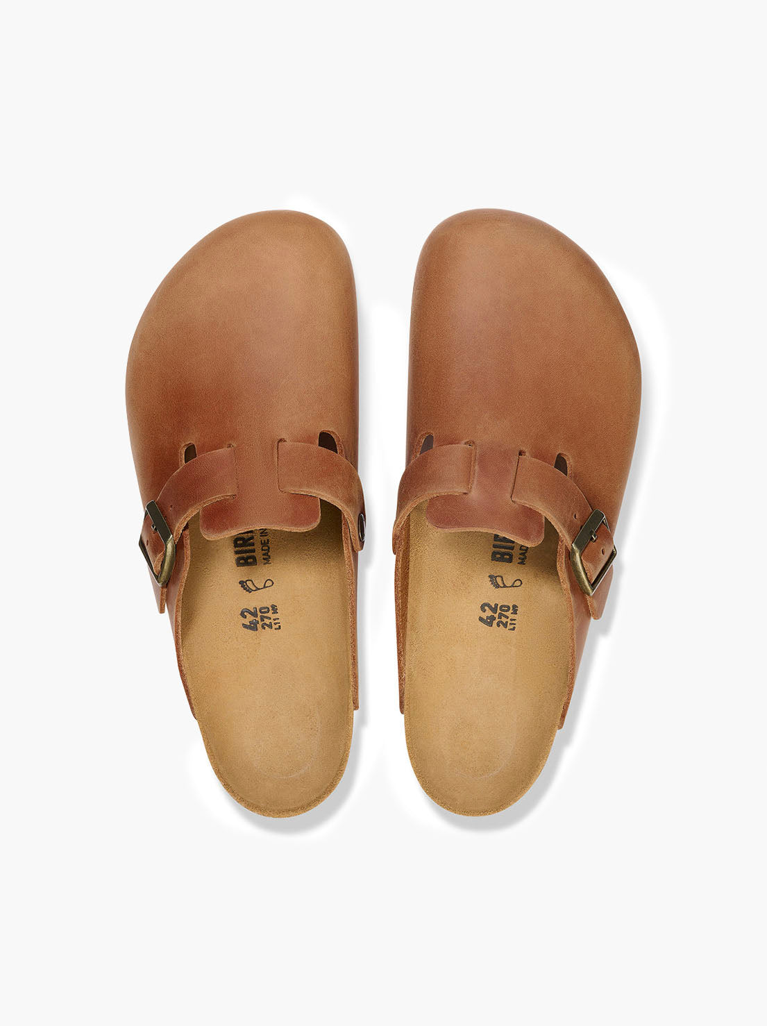 Birkenstock - Boston - Oiled Leather - Cognac - Narrow