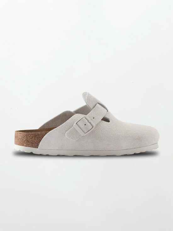 Birkenstock - Boston - Suede SFB - Antique White - Narrow