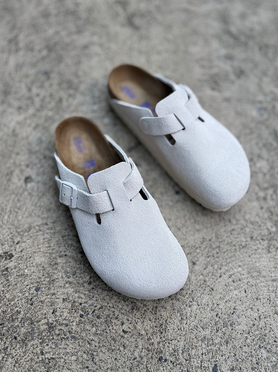Birkenstock - Boston - Suede SFB - Antique White - Narrow