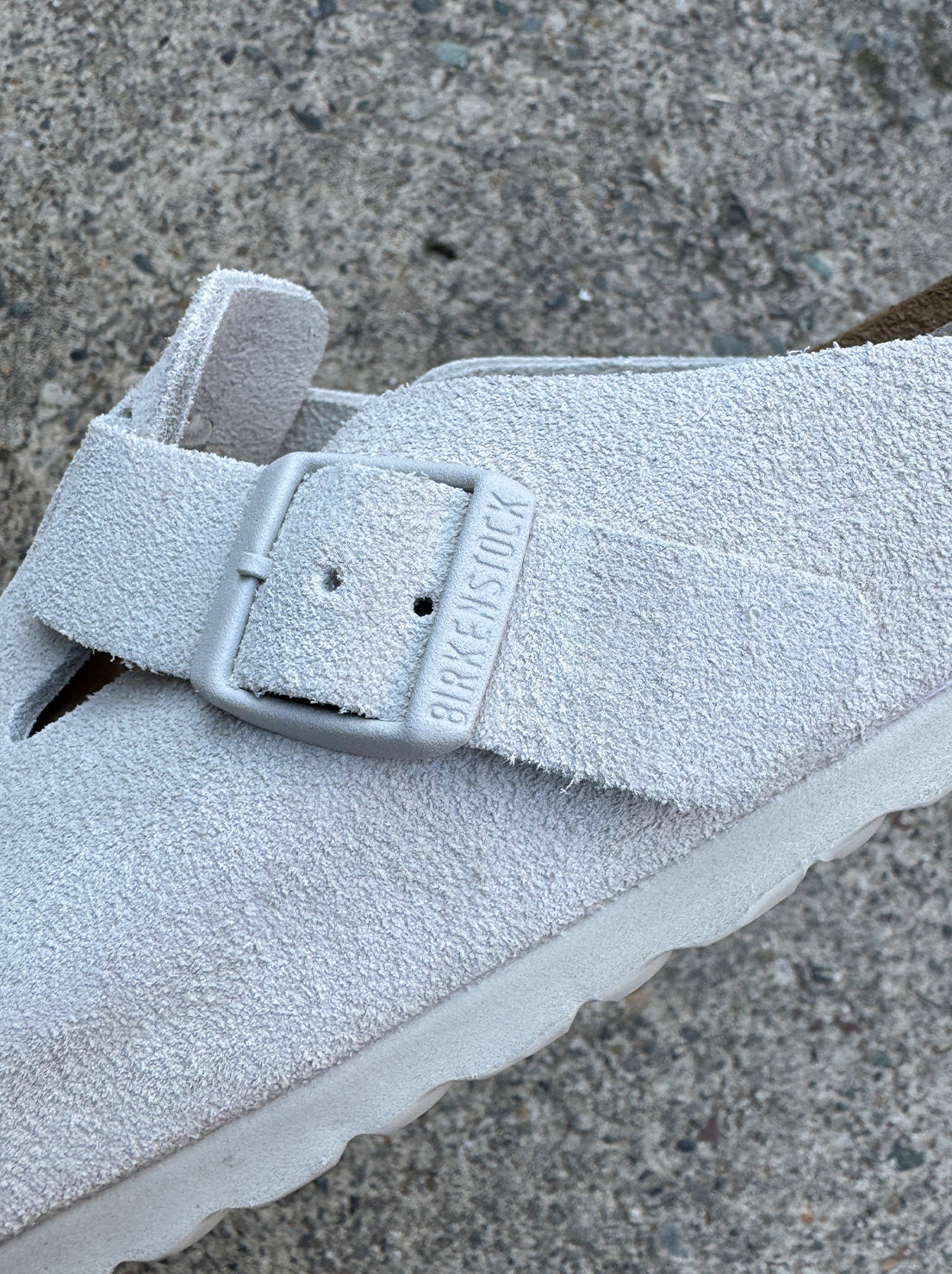Birkenstock - Boston - Suede SFB - Antique White - Regular