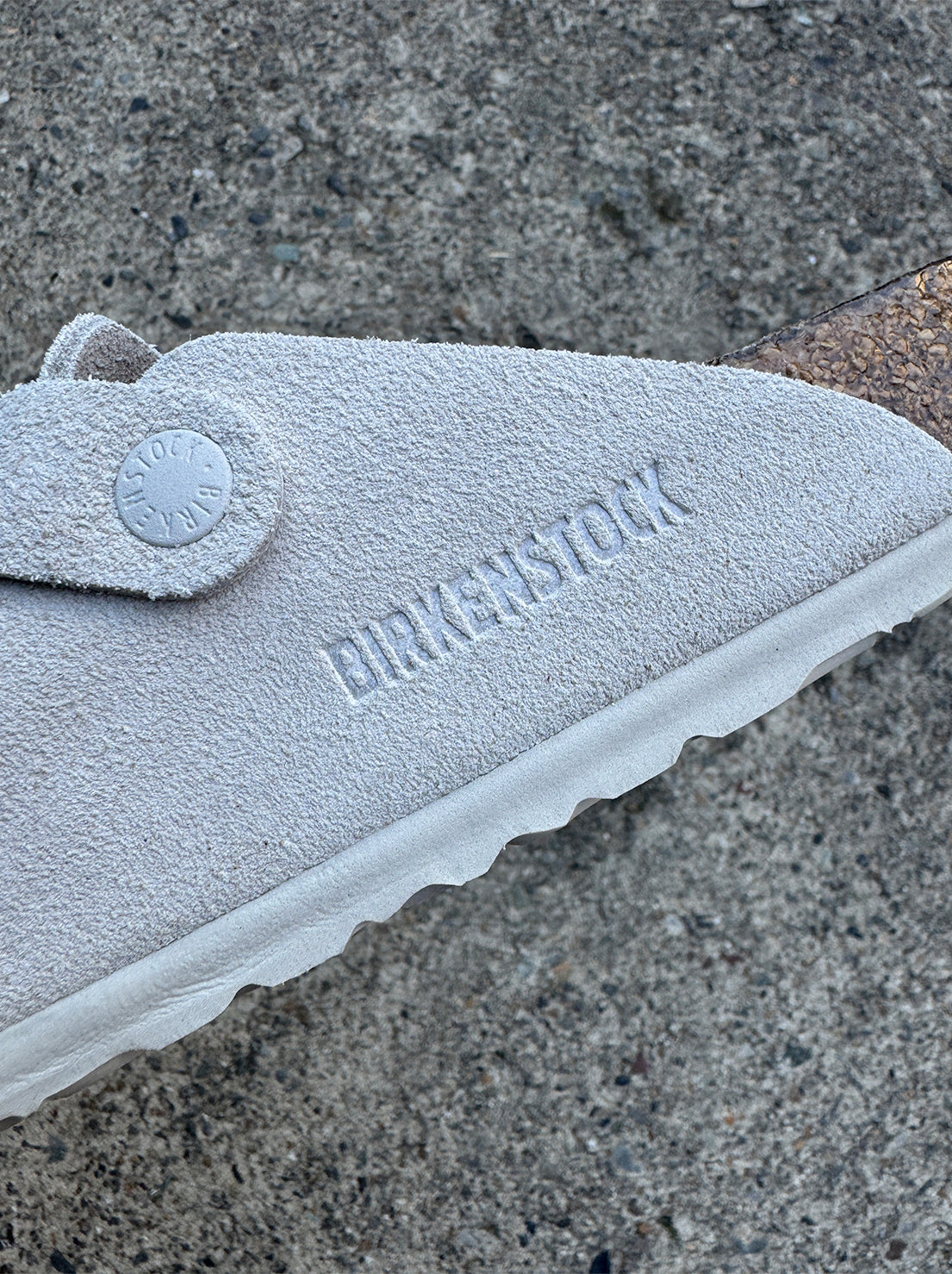 Birkenstock - Boston - Suede SFB - Antique White - Regular