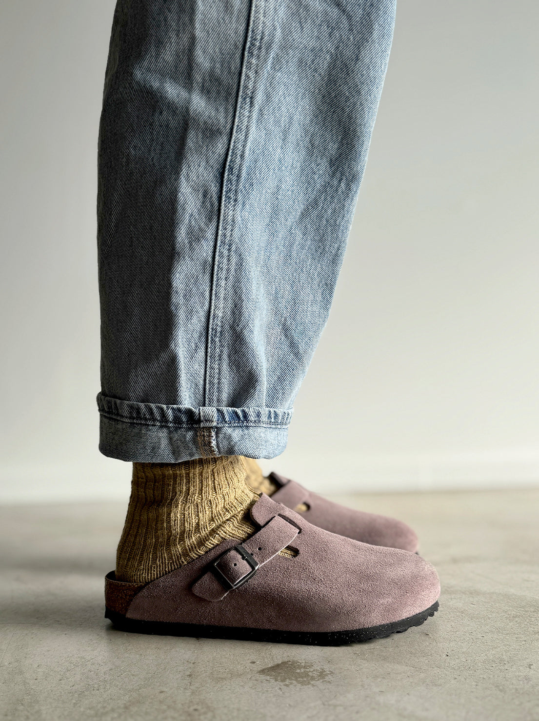 Birkenstock - Boston - Suede SFB - Faded Purple - Regular