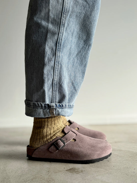 Birkenstock - Boston - Suede SFB - Faded Purple - Regular