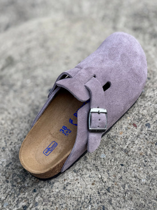 Birkenstock - Boston - Suede SFB - Faded Purple - Narrow