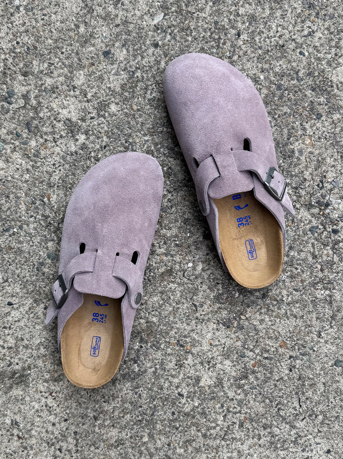 Birkenstock - Boston - Suede SFB - Faded Purple - Narrow
