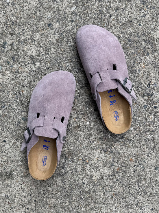 Birkenstock - Boston - Suede SFB - Faded Purple - Narrow