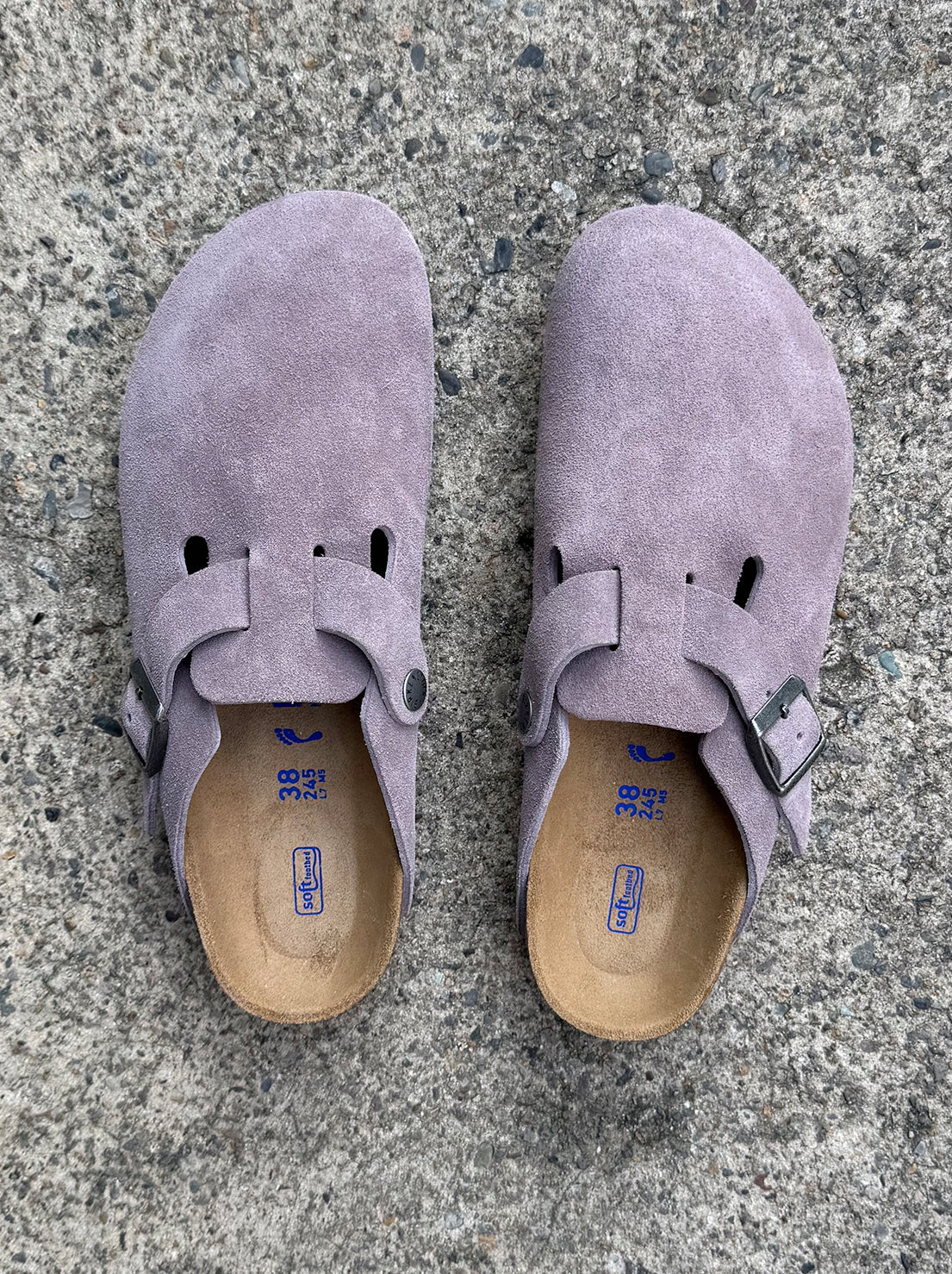 Birkenstock - Boston - Suede SFB - Faded Purple - Narrow