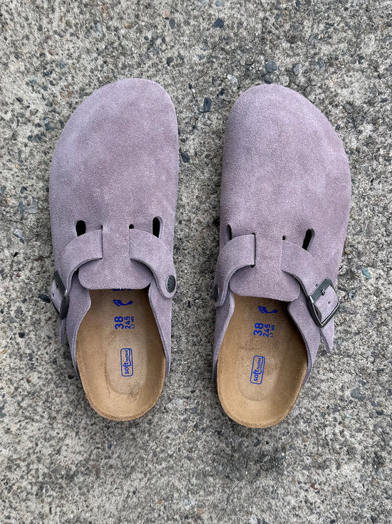 Birkenstock - Boston - Suede SFB - Faded Purple - Narrow