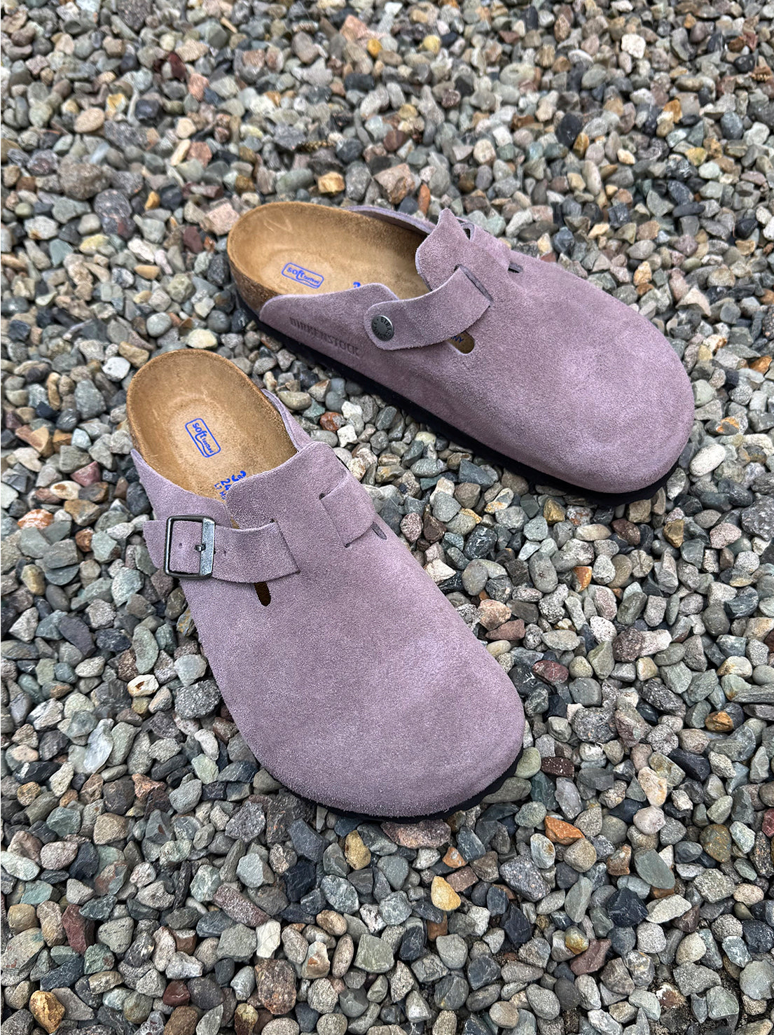 Birkenstock - Boston - Suede SFB - Faded Purple - Regular