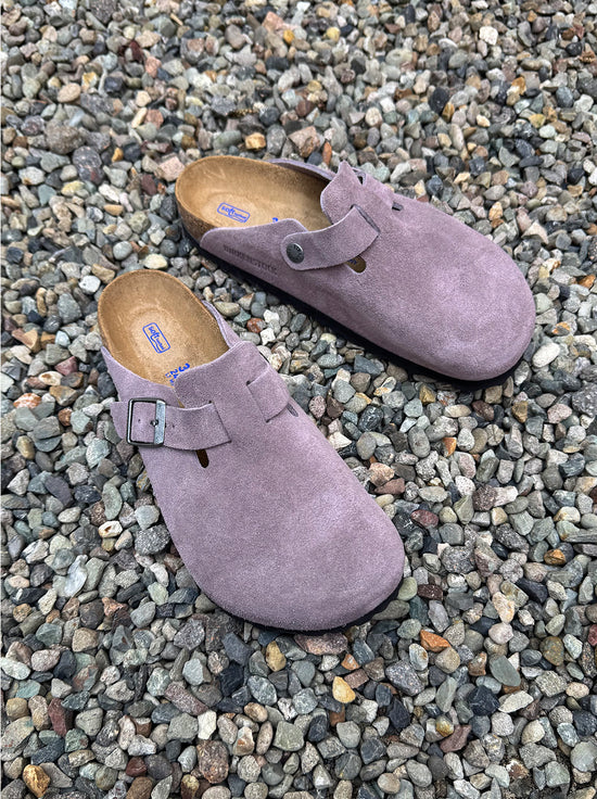 Birkenstock - Boston - Suede SFB - Faded Purple - Regular