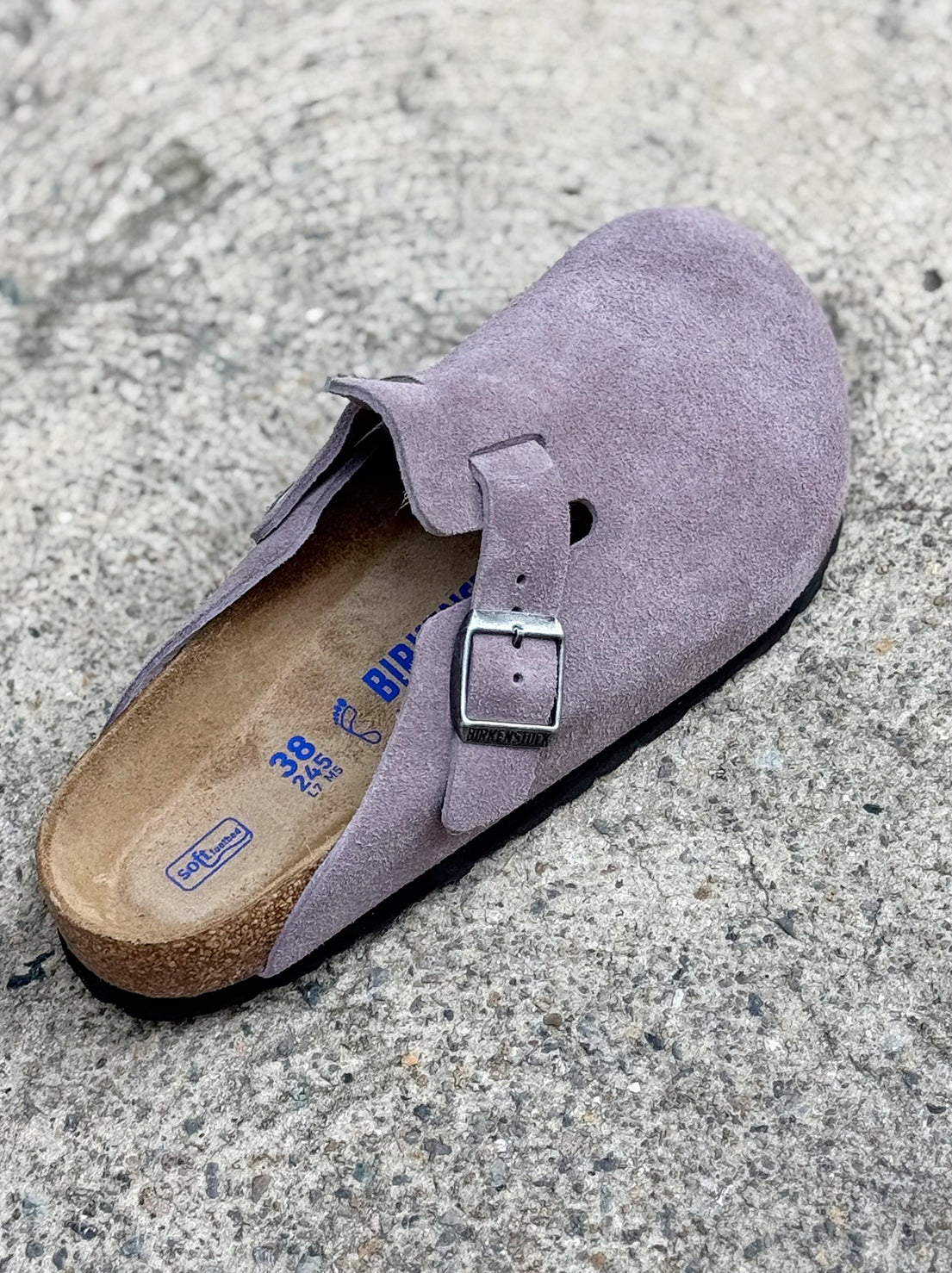 Birkenstock - Boston - Suede SFB - Faded Purple - Regular