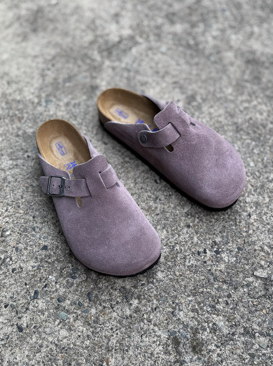 Birkenstock - Boston - Suede SFB - Faded Purple - Regular