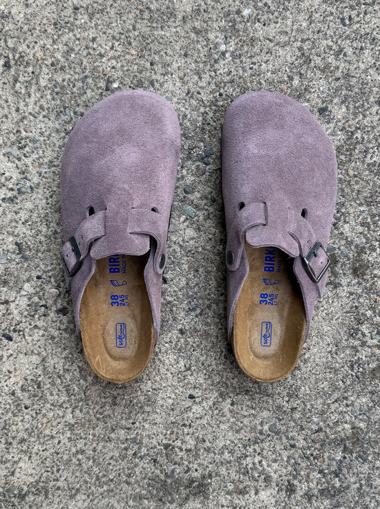 Birkenstock - Boston - Suede SFB - Faded Purple - Regular