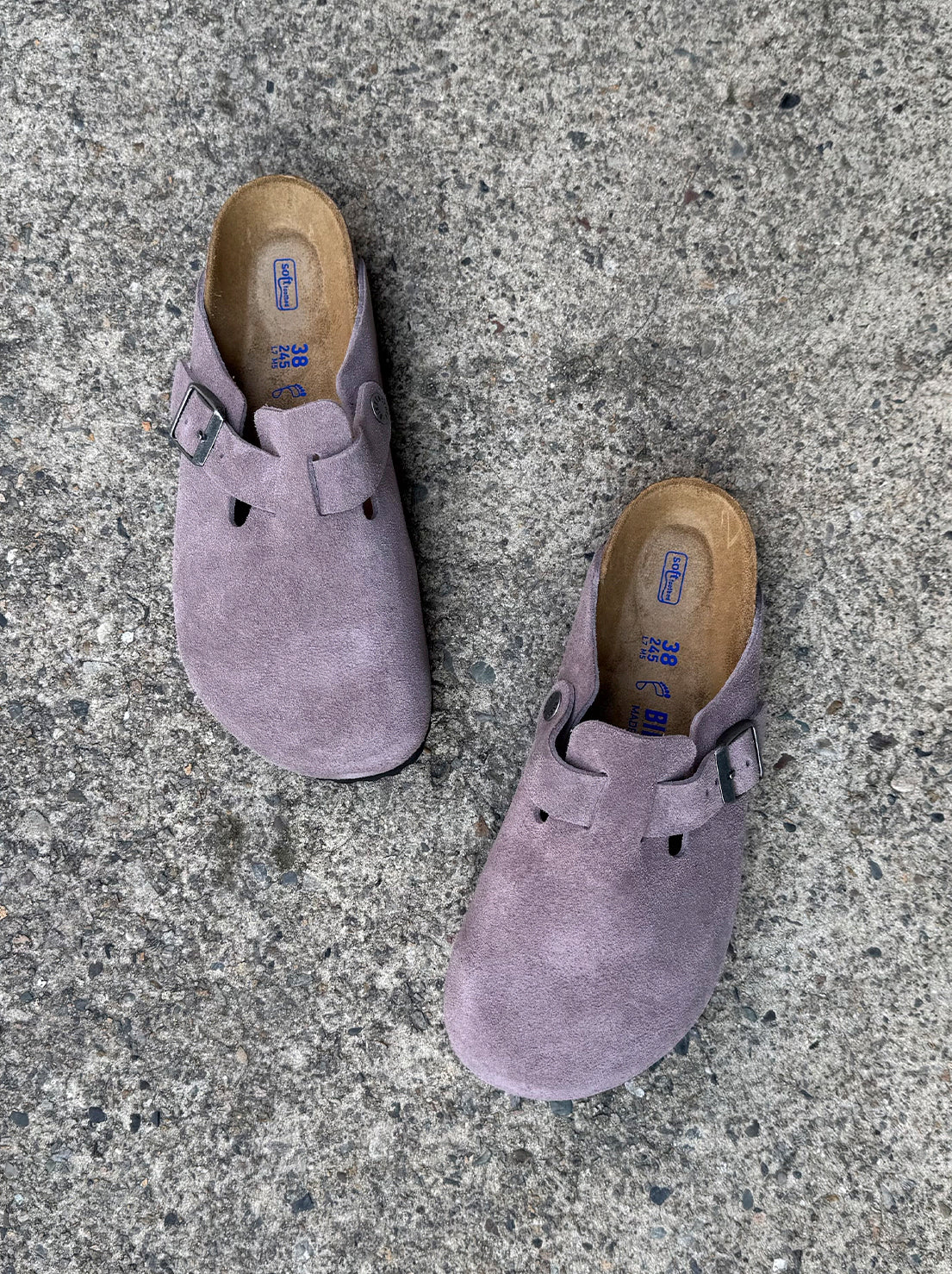 Birkenstock - Boston - Suede SFB - Faded Purple - Regular