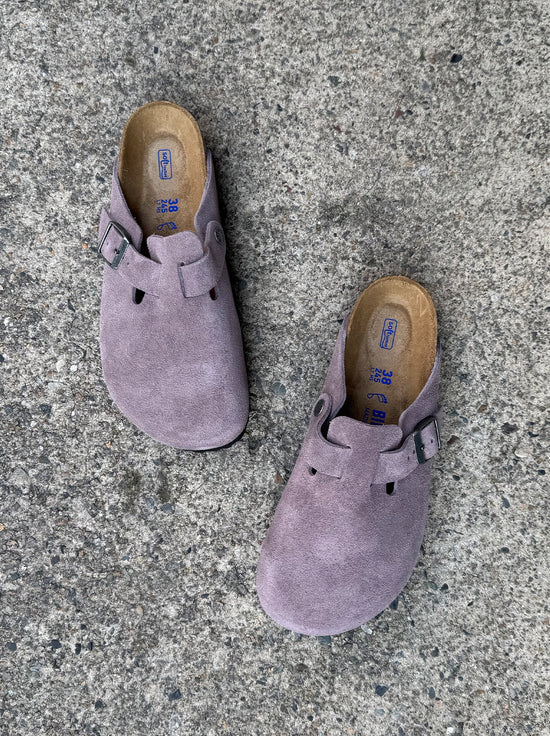 Birkenstock - Boston - Suede SFB - Faded Purple - Regular
