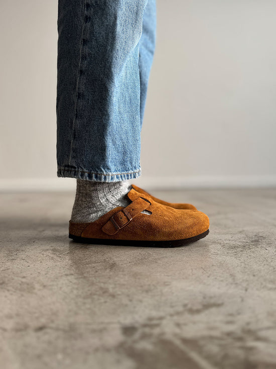 Birkenstock - Boston - Suede SFB - Mink - Regular – Abicus