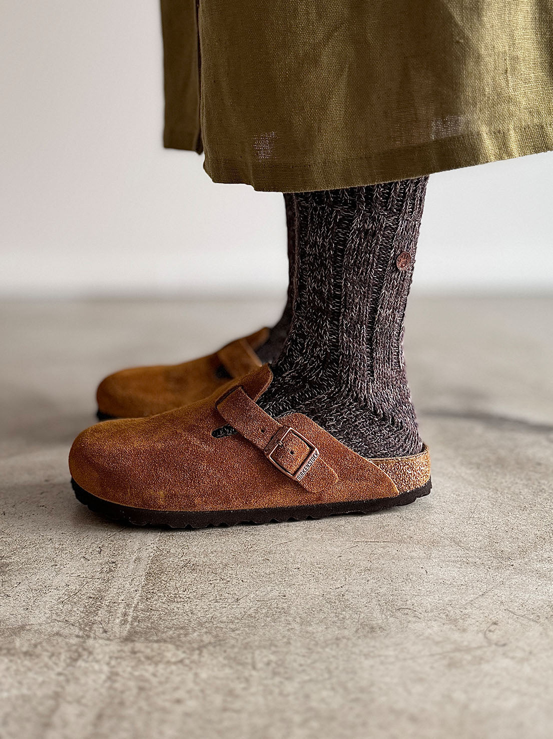 Birkenstock - Boston - Suede SFB - Mink - Regular