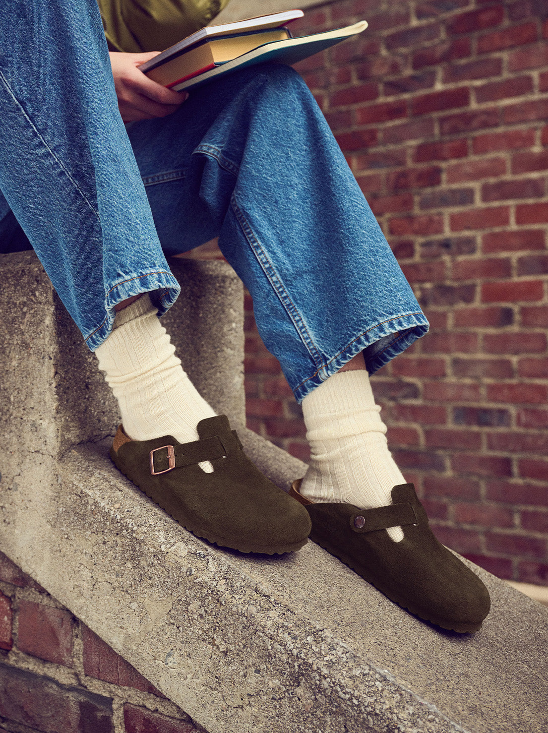 Birkenstock - Boston - Suede SFB - Mocca - Narrow