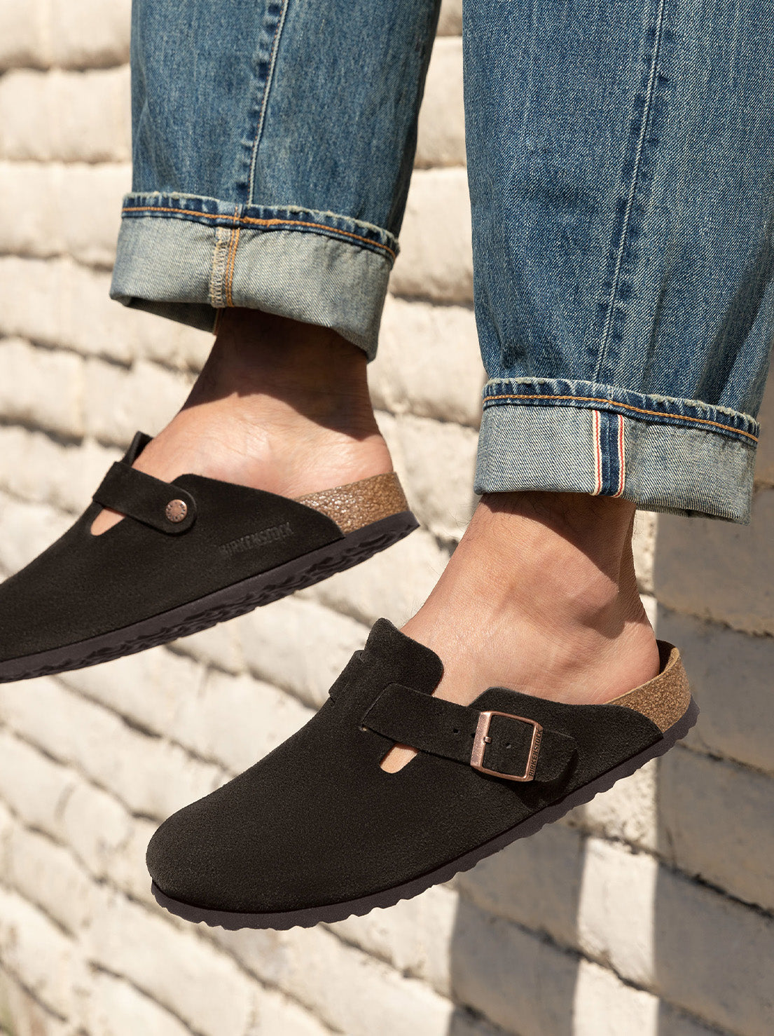 Birkenstock - Boston - Suede SFB - Mocca - Narrow