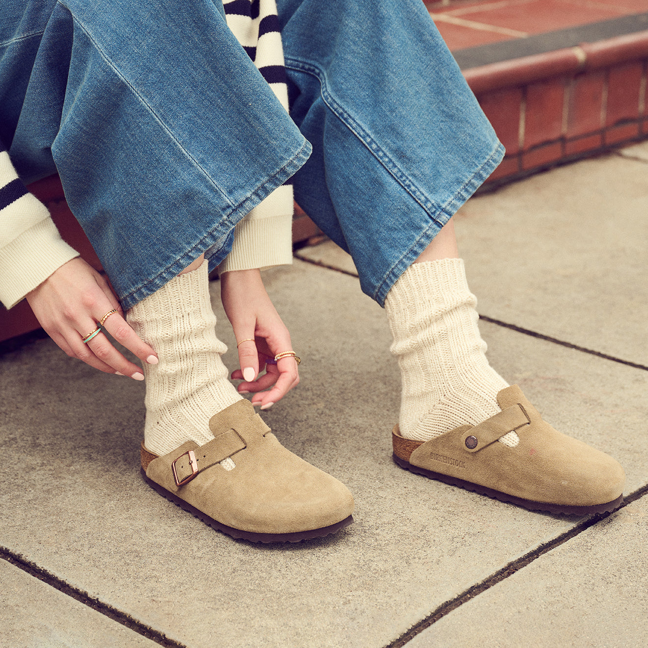 Birkenstock - Boston - Suede SFB - Taupe - Regular