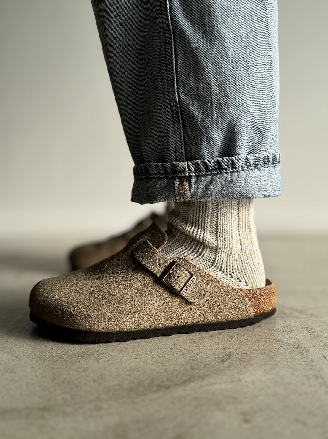 Birkenstock - Boston - Suede SFB - Taupe - Regular