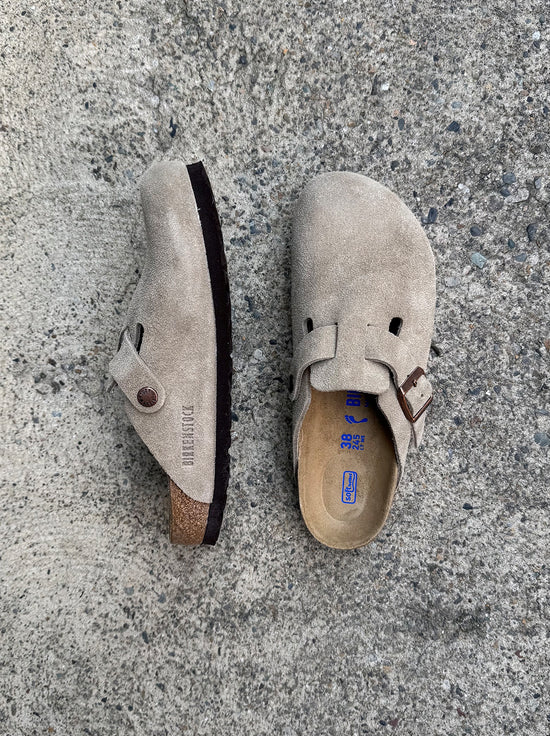 Birkenstock - Boston - Suede SFB - Taupe - Narrow