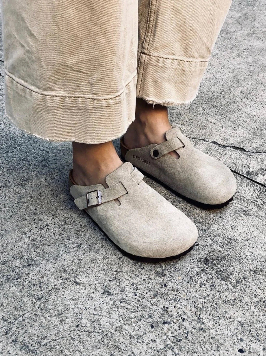 Birkenstock - Boston - Suede SFB - Taupe - Narrow