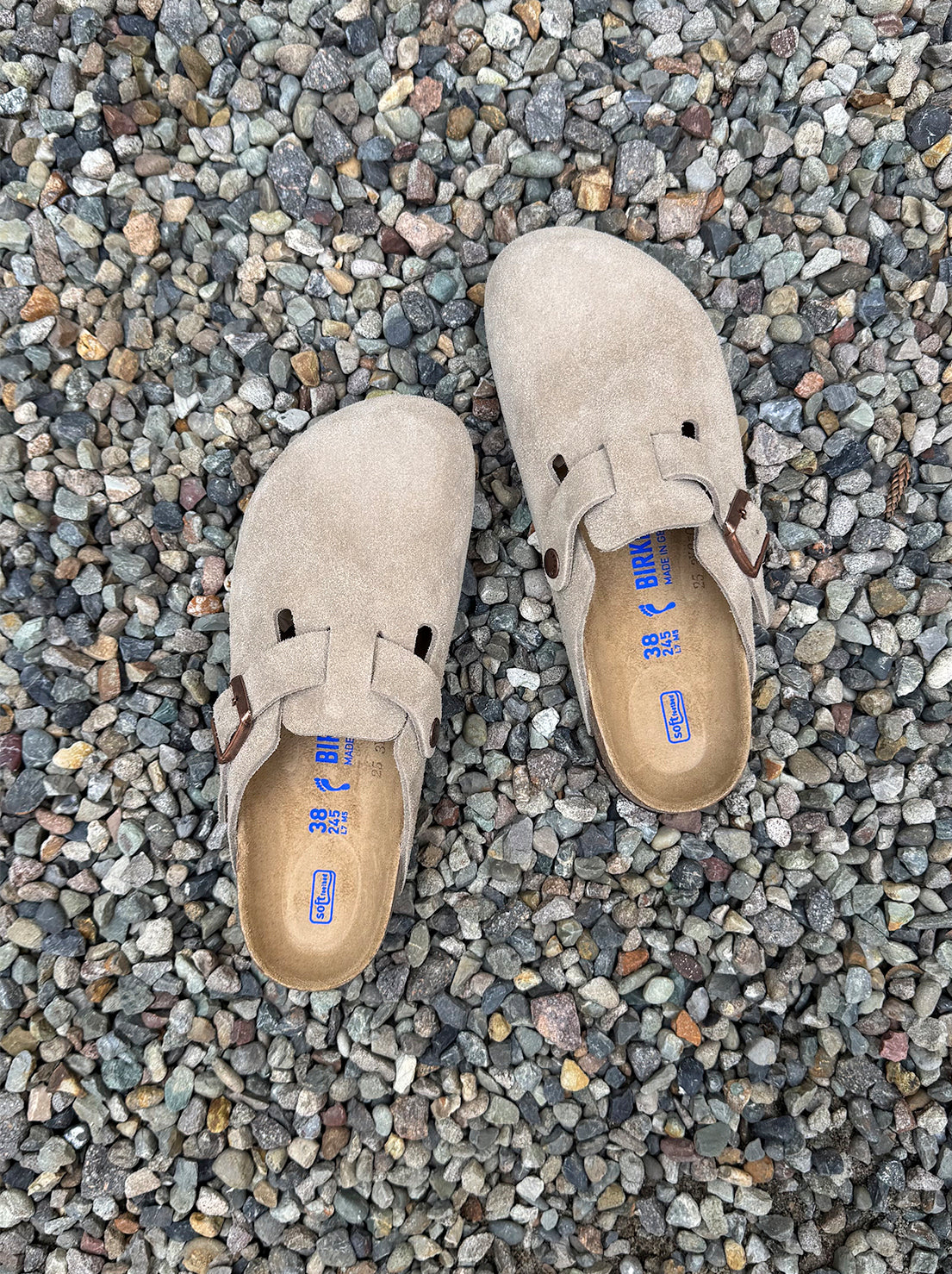 Birkenstock - Boston - Suede SFB - Taupe - Narrow