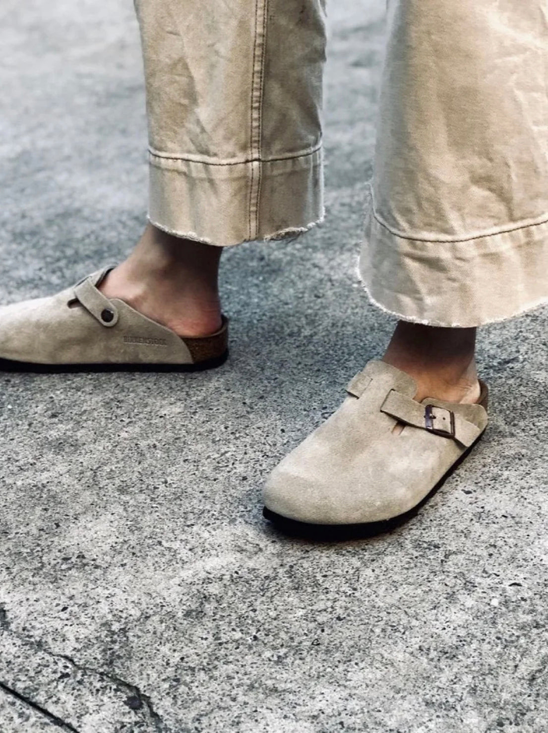 Birkenstock - Boston - Suede SFB - Taupe - Narrow