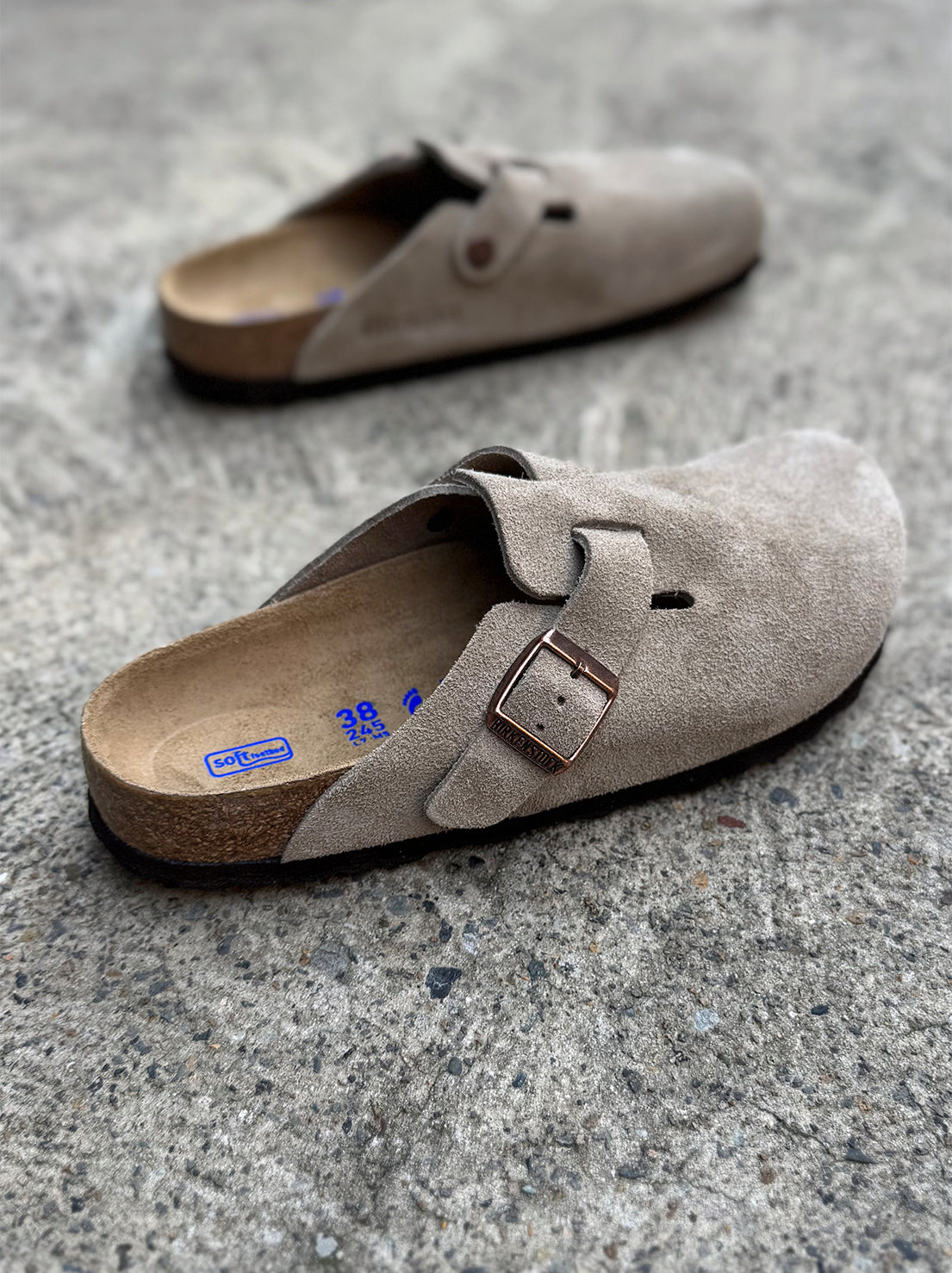 Birkenstock - Boston - Suede SFB - Taupe - Narrow