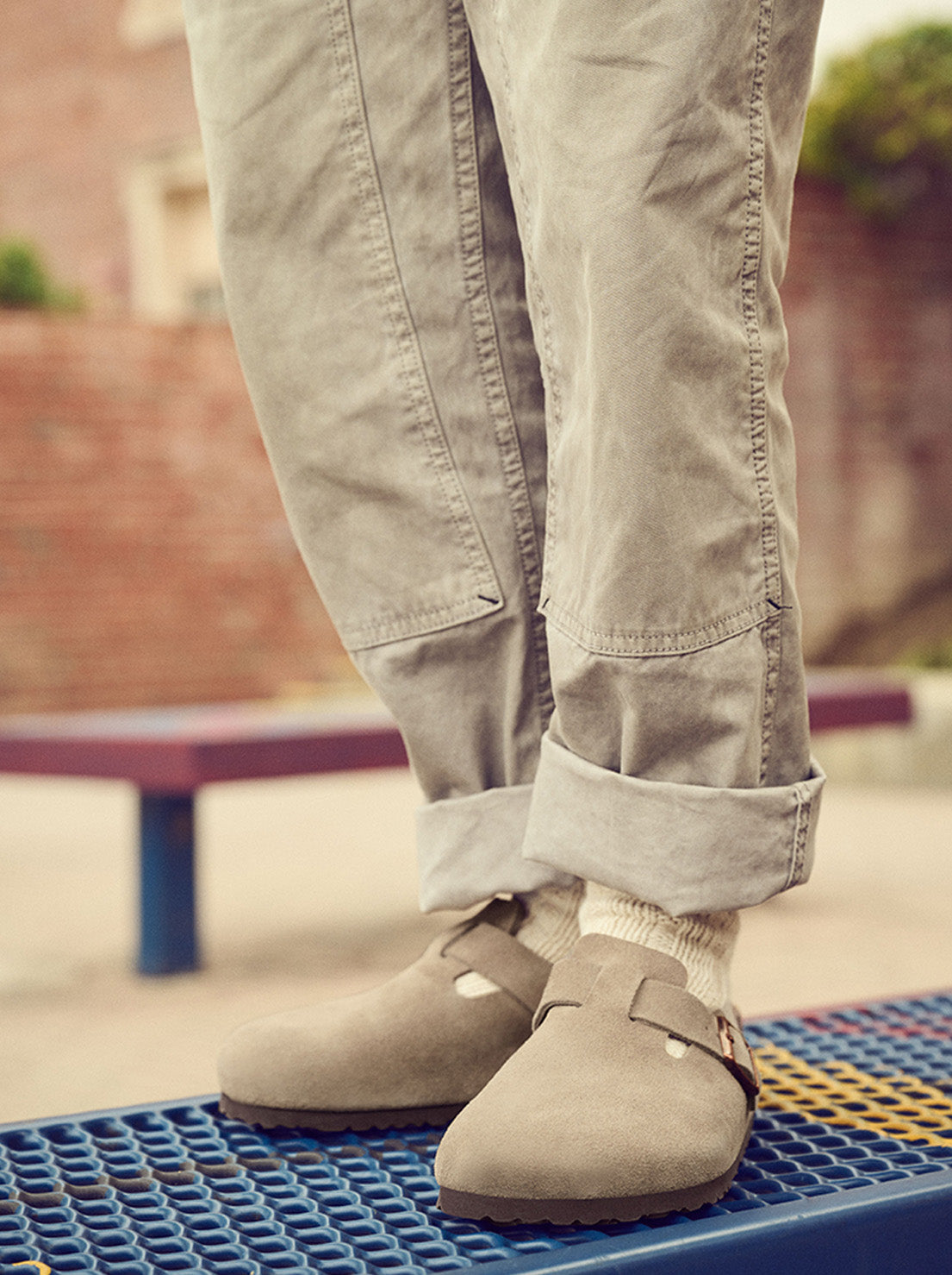 Birkenstock - Boston - Suede SFB - Taupe - Narrow