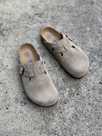 Birkenstock - Boston - Suede SFB - Taupe - Narrow