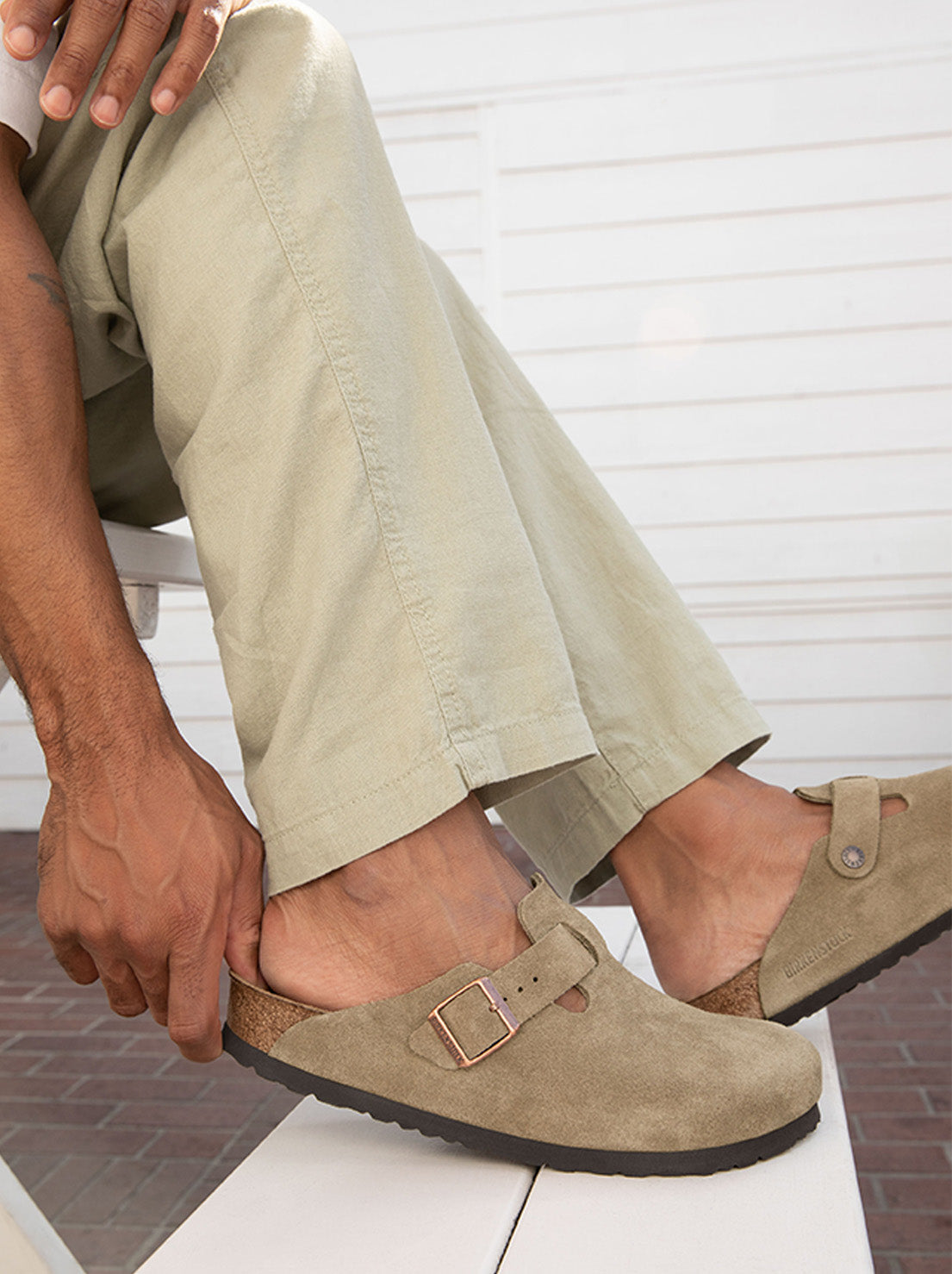 Birkenstock - Boston - Suede SFB - Taupe - Regular