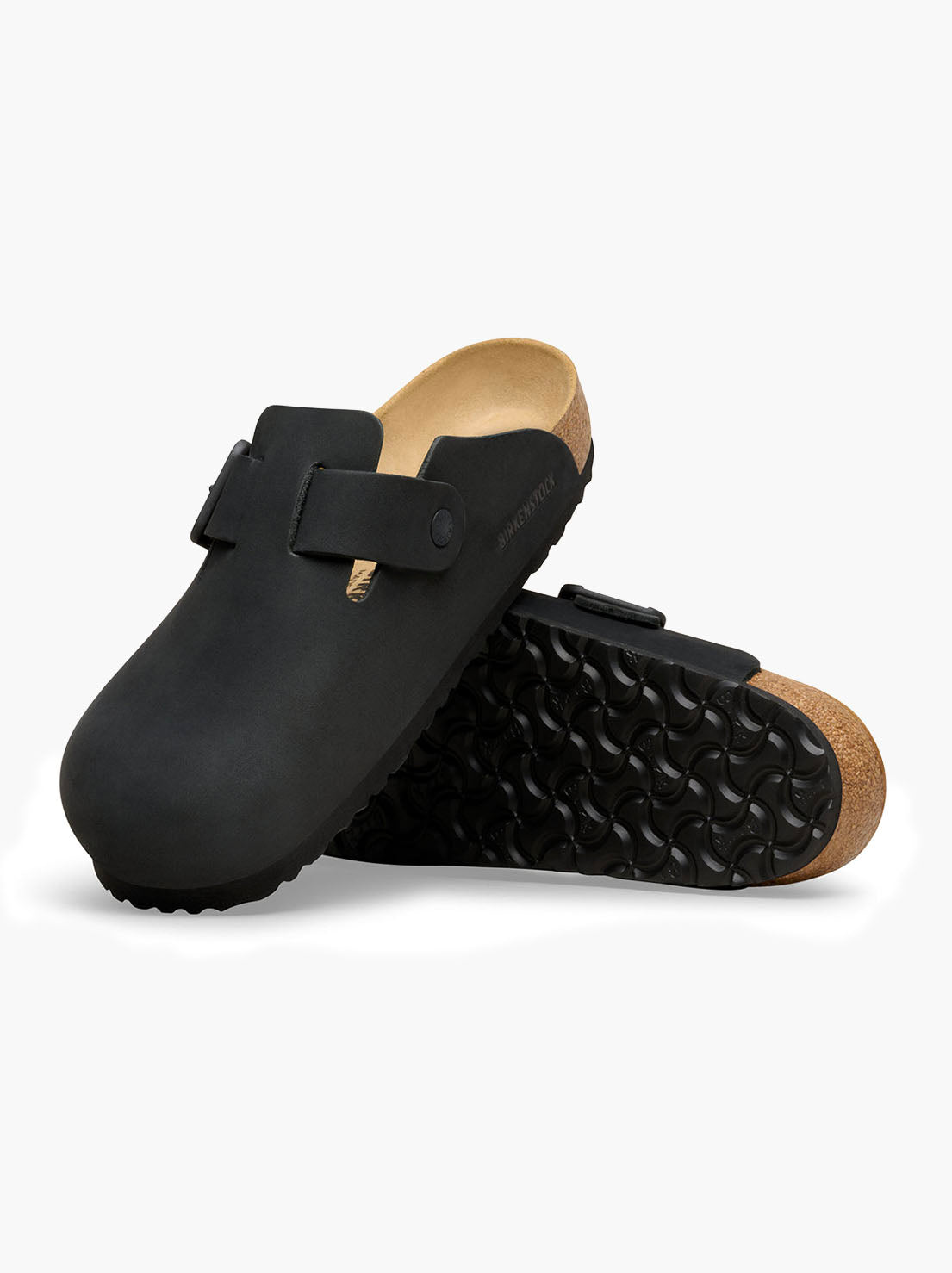 Birkenstock - Boston - Wire Buckle Nubuck Leather - Black - Regular