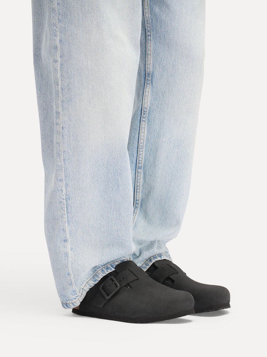 Birkenstock - Boston - Wire Buckle Nubuck Leather - Black - Regular