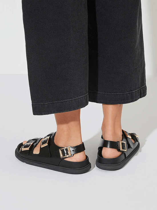 Birkenstock - Cannes - Natural Leather - Black - Regular