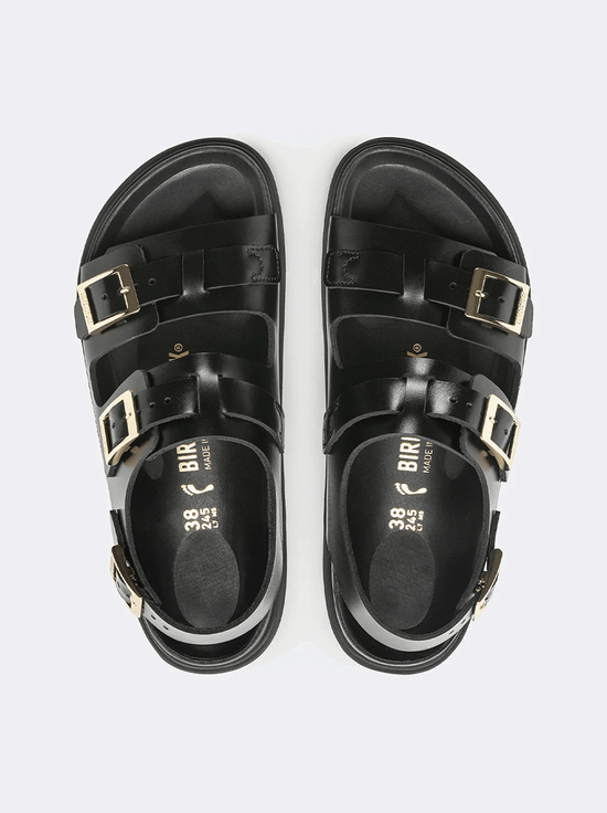 Birkenstock - Cannes - Natural Leather - Black - Regular