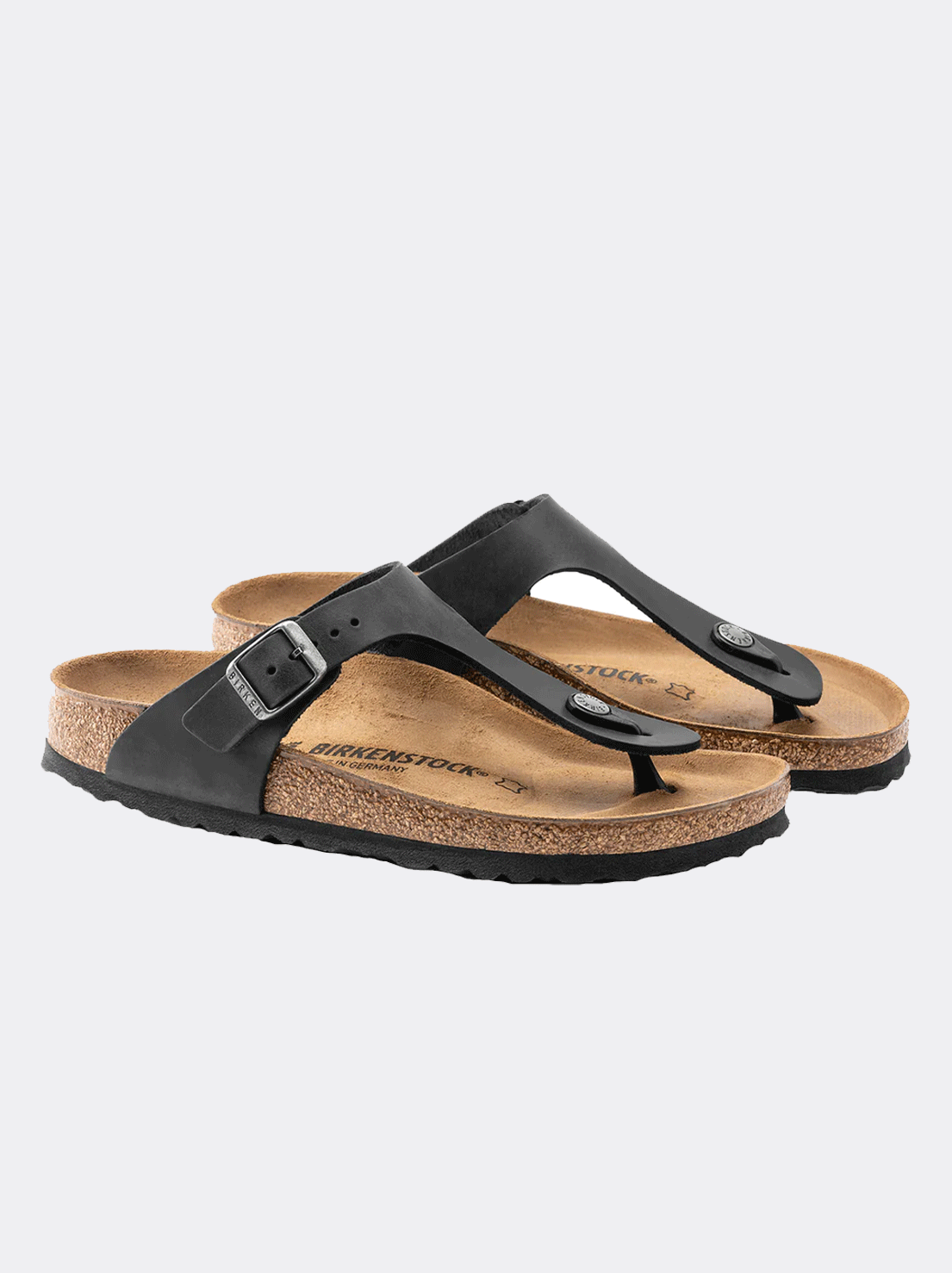 Birkenstock - Gizeh - Oiled Leather - Black - Regular